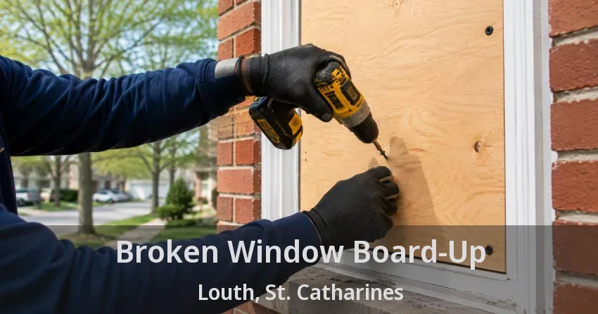 Broken Window Board-Up Louth, St. Catharines - ON