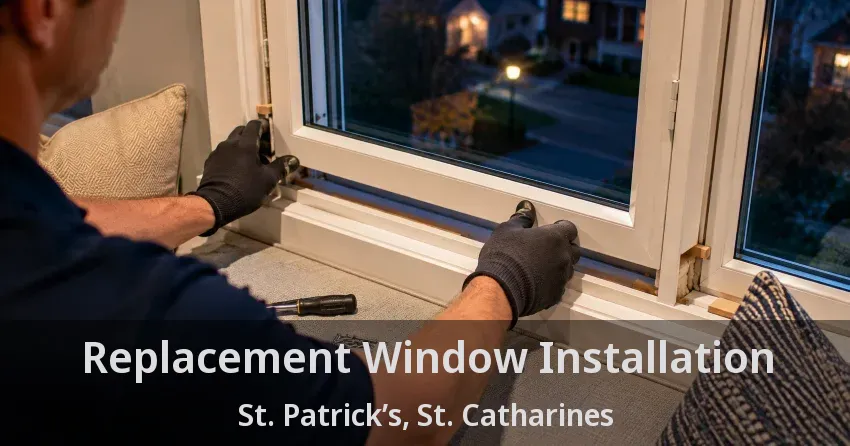 Replacement Window Installation St. Patrick’s, St. Catharines - ON