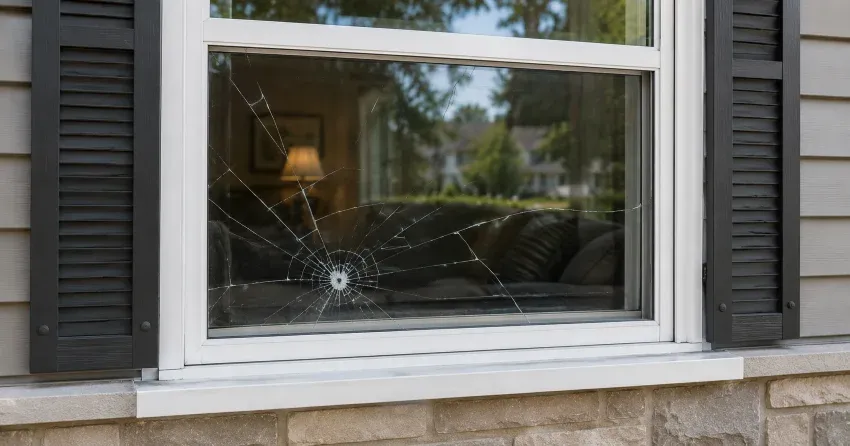 technician measuring window opening for emergency glass replacement Old Glenridge, St. Catharines
