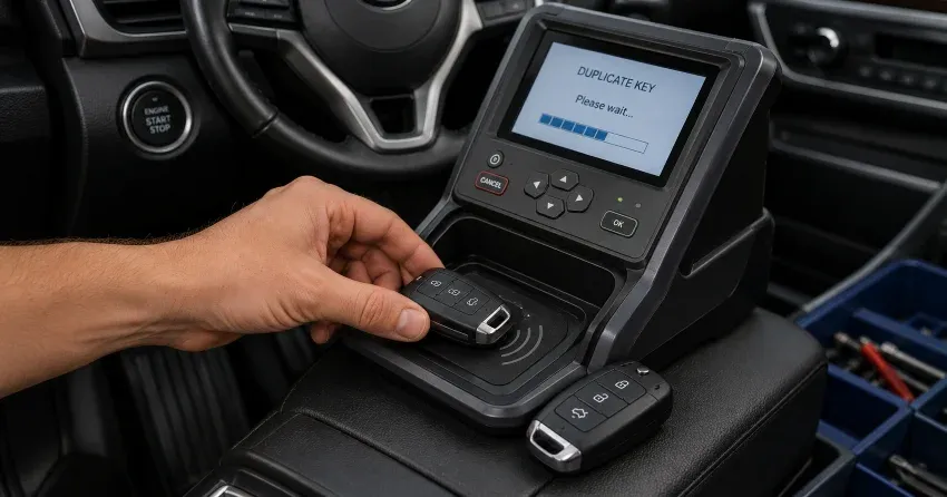 technician cloning a transponder chip key in Lakeshore, St. Catharines