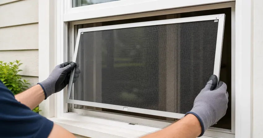 technician repairing a window sash and balance system in Old Glenridge, St. Catharines